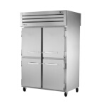 True STG2RPT-4HS-2S-HC - Pass-Thru Refrigerator, two-section, (4) solid half doors front, (2) solid doors rear